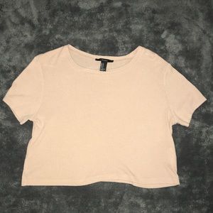 Salmon color ribbed top